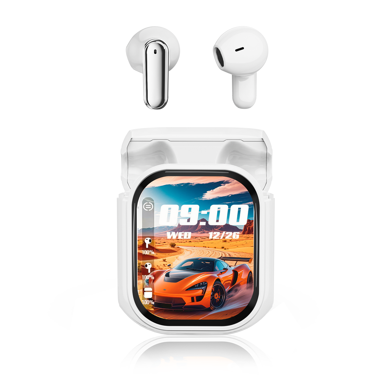 AI Translation Earbuds Real Time Wireless Bluetooth Headphones In-Ear Translator Earphones with Touch Screen Support 150 Languages Translation AI Ear Buds for Travel Business Learning